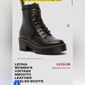 Dr. Martens Leona platform heeled boots - US women’s size 5, UK 3